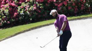 Jon Rahm, practicando en la jornada de entrenamiento del martes