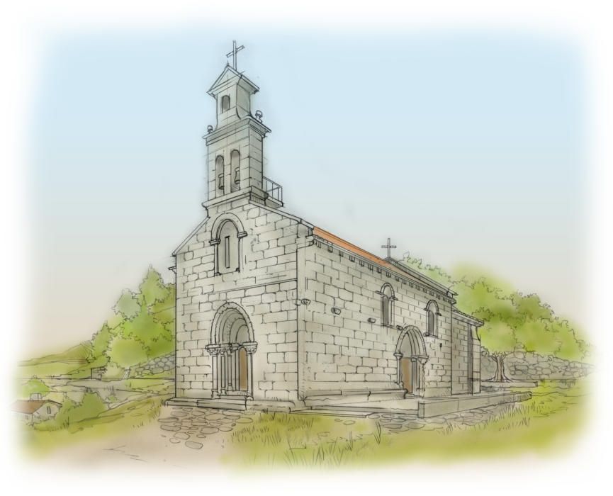 Así era la iglesia románica de Castrelos en Vigo