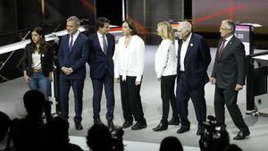 Los siete candidatos a alcade de Barcelona, en el debate de TV-3.