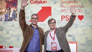 Pedro Sánchez arropa a Salvador Illa en EL 15º Congreso del PSC en Barcelona