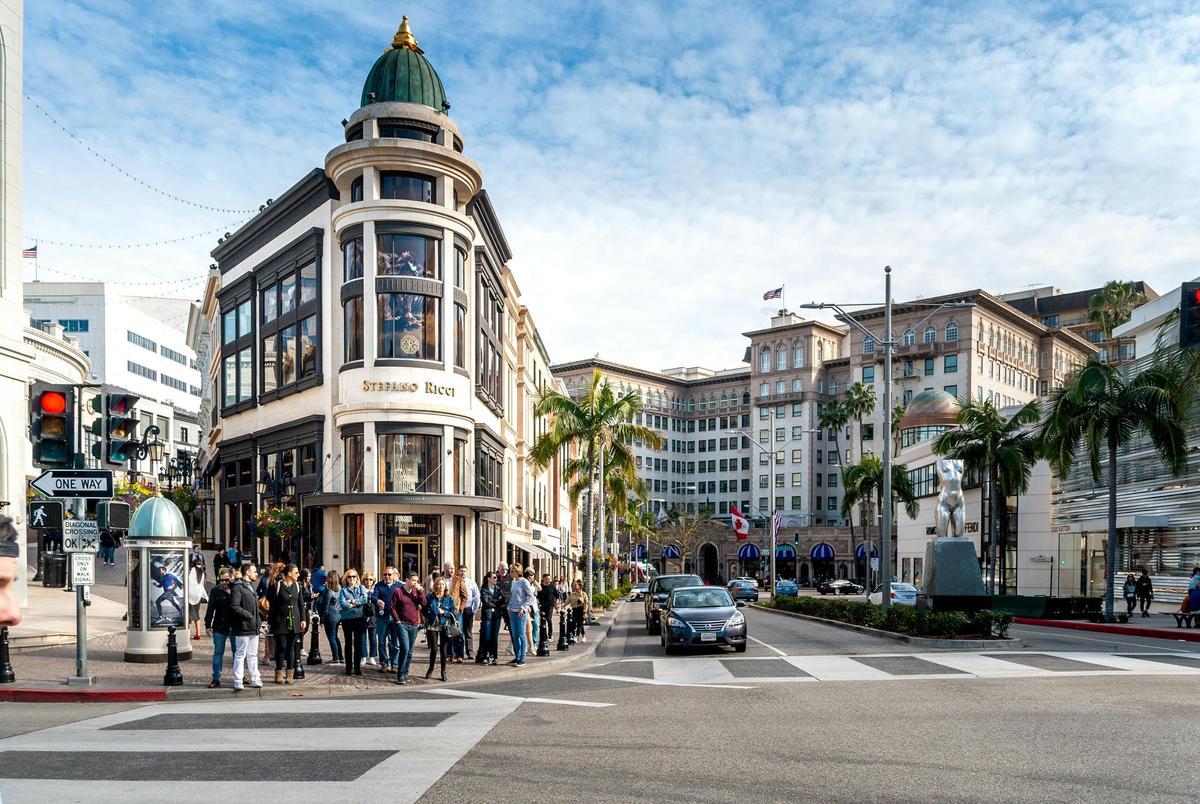 La zona comercial de Beverly Hills, donde todo pasa