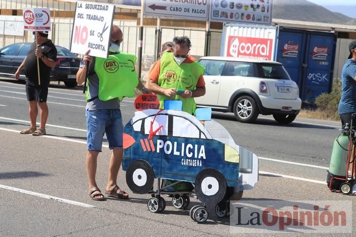 Protesta de policías en La Manga