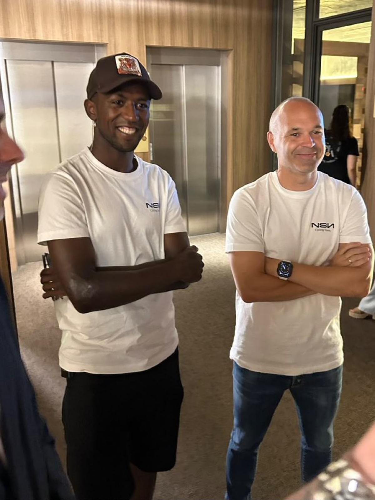 Iniesta y Girmay, este miércoles en Barcelona