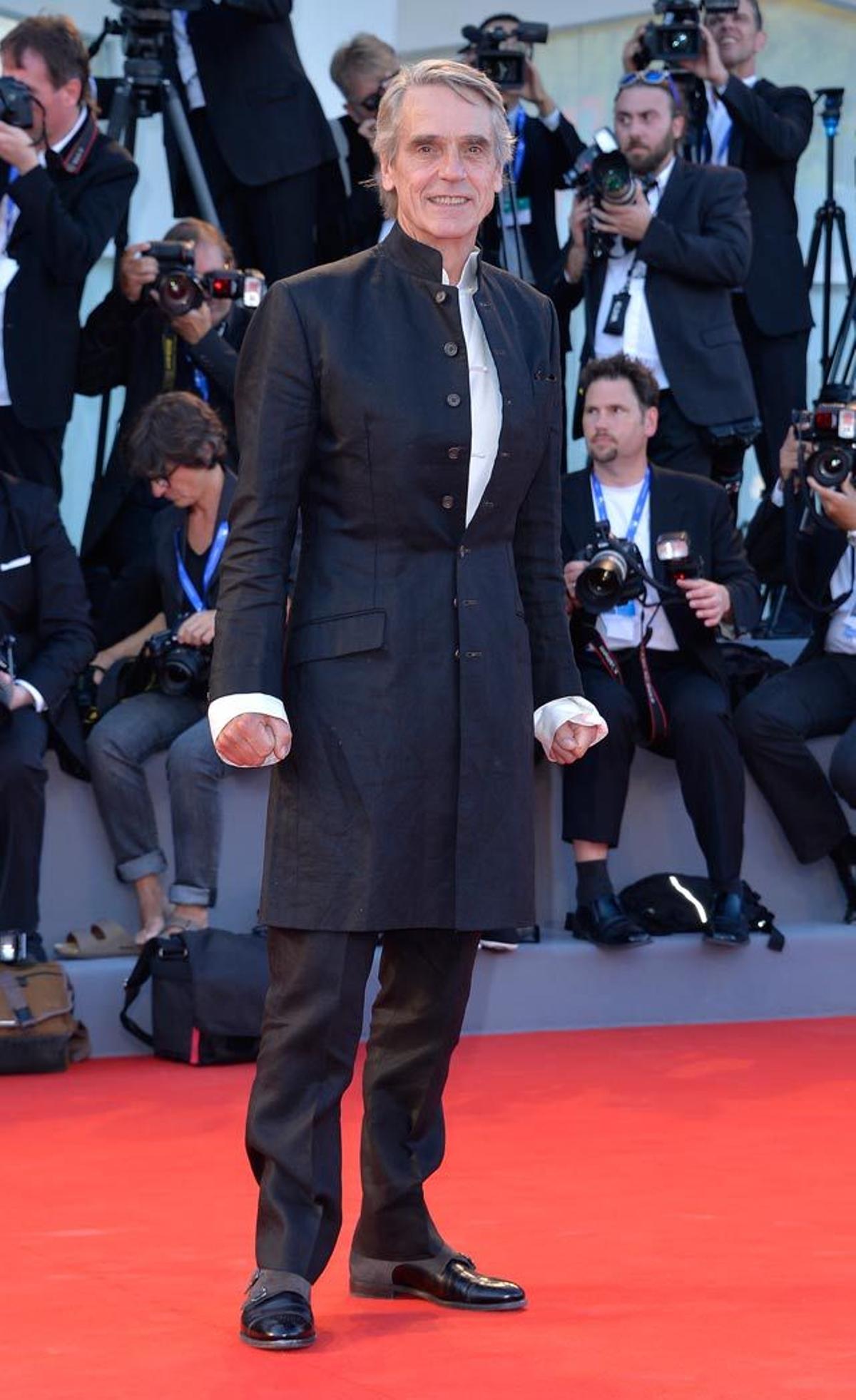 Jeremy Irons en el Festival de cine de Venecia.
