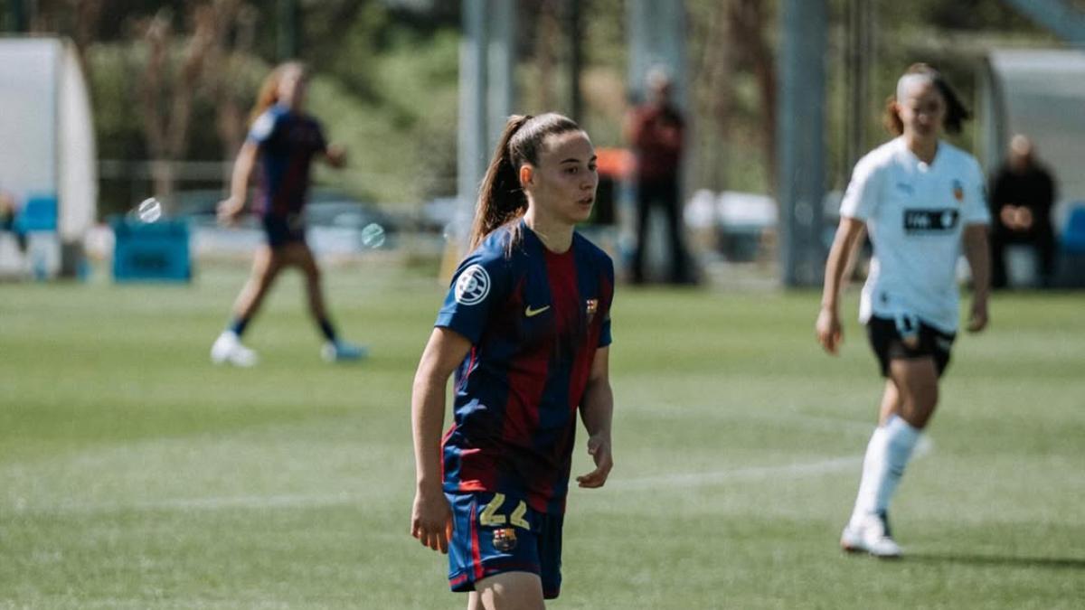 Rosalía Domínguez con el Barça B