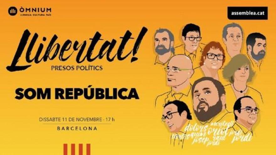 Cartell per demanar la llibertat dels presos polítics