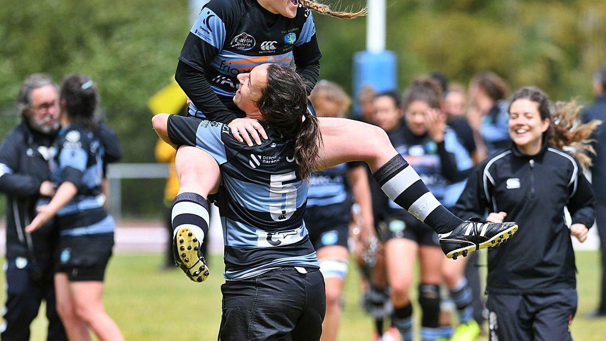 Las jugadoras del CRAT celebran el título de Liga conquistado en 2017.