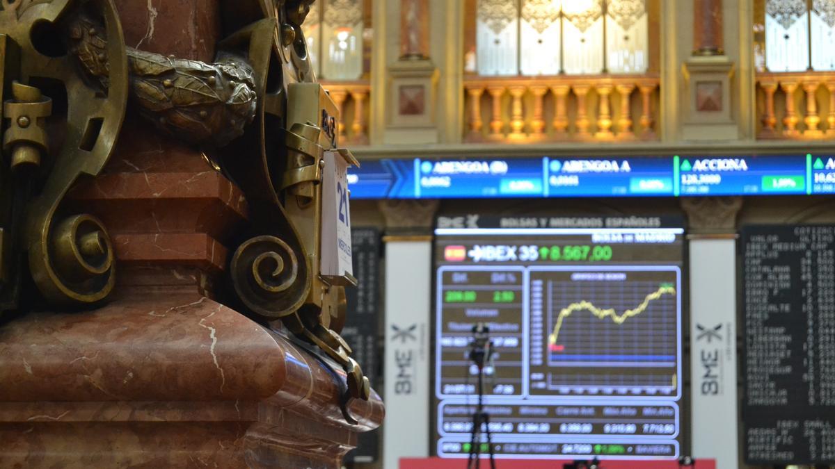 Interior de la bolsa de Madrid.