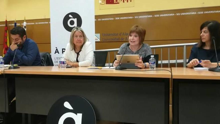 La directora general de À Punt, Empar Marco, durante un acto que se celebró ayer en la ciudad de Alicante.