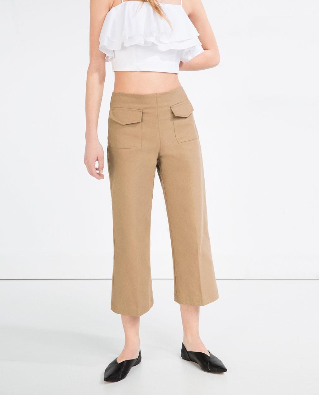Prendas de remate final, pantalón culotte de Zara (12,99€)