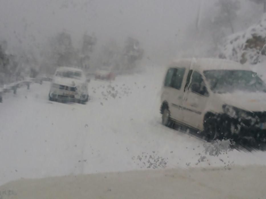 Nieve en el valle de Ayora y Cofrentes.