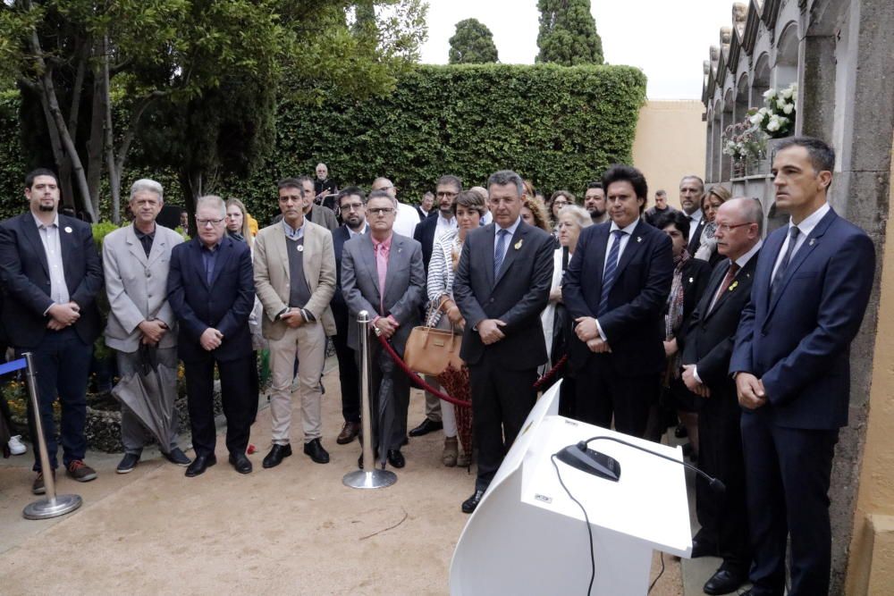 Representants de la Generalitat de Girona, el Consell Comarcal, i l'Ajuntament de Sant Feliu da Guíxols