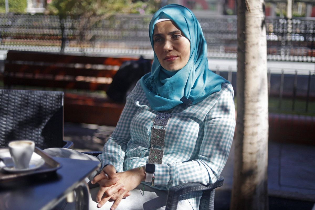 Hanan Kaddoura durante la entrevista