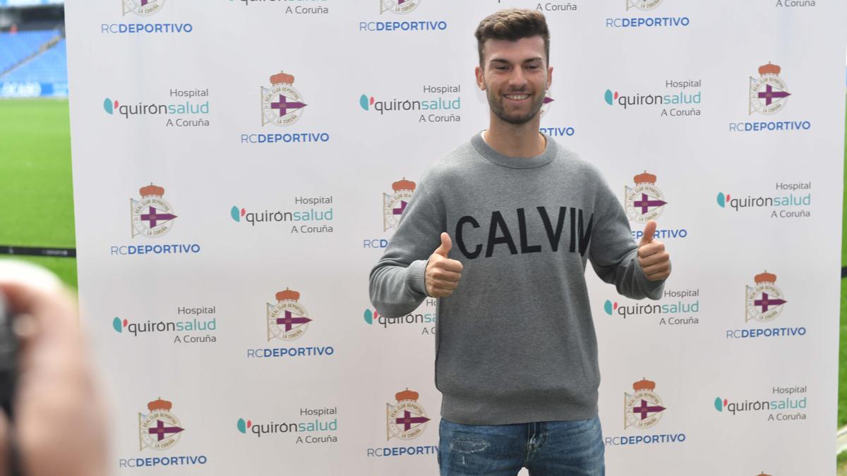 Josep Calavera, al inicio de la pretemporada del Dépor.