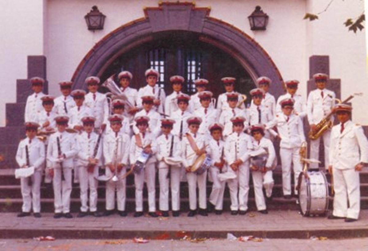 Imagen antigua de la Banda de Música, en Firgas.