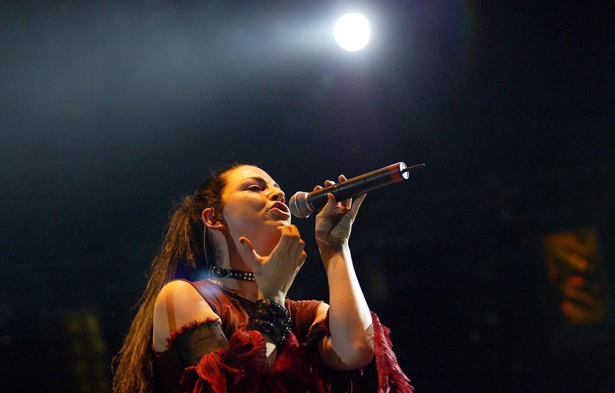 Evanescence, en 2003, durante un concierto organizado en Barcelona.