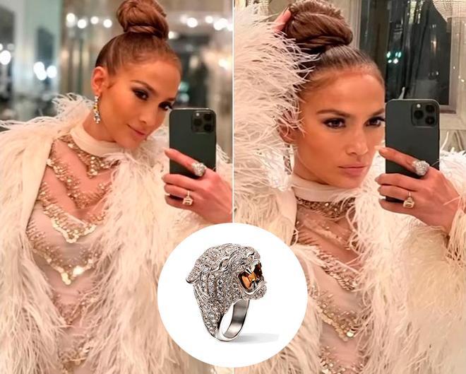 Jennifer Lopez con la sortija 'Tigre' de Carrera y Carrera