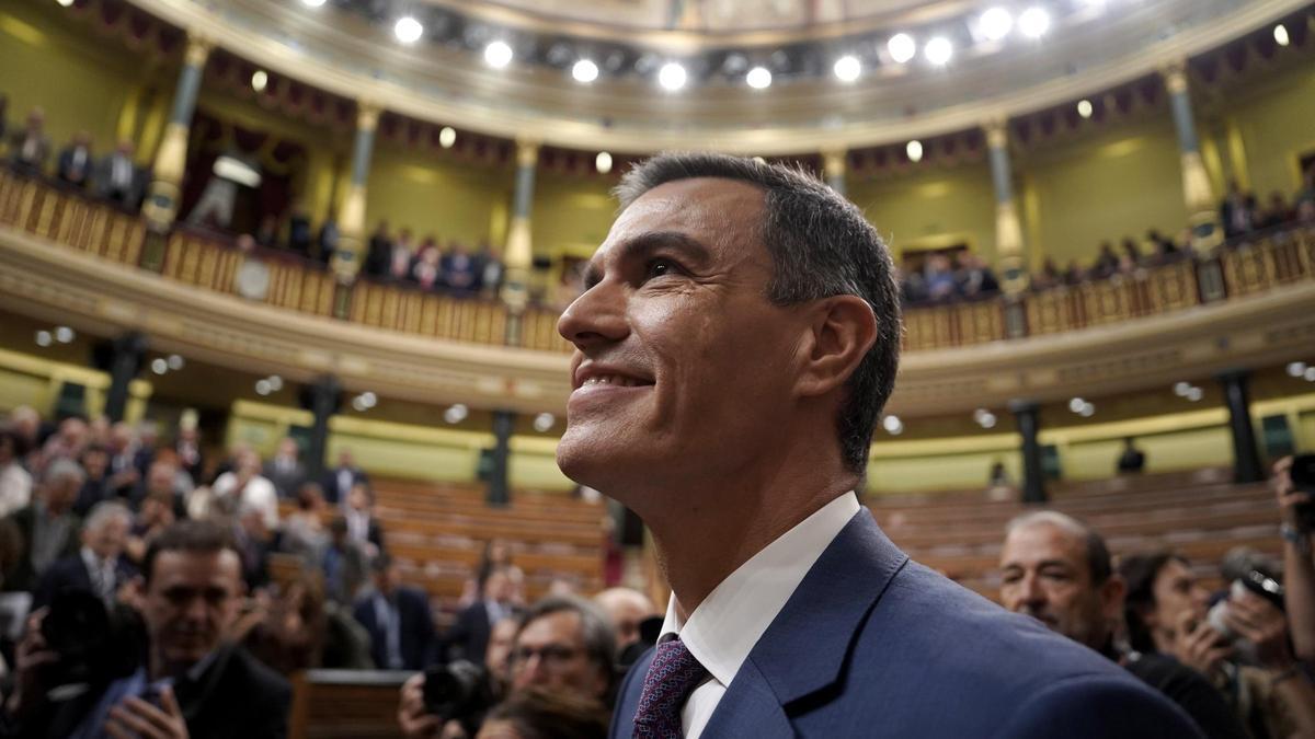 Sesión de investidura de Pedro Sánchez en el Congreso de los Diputados.