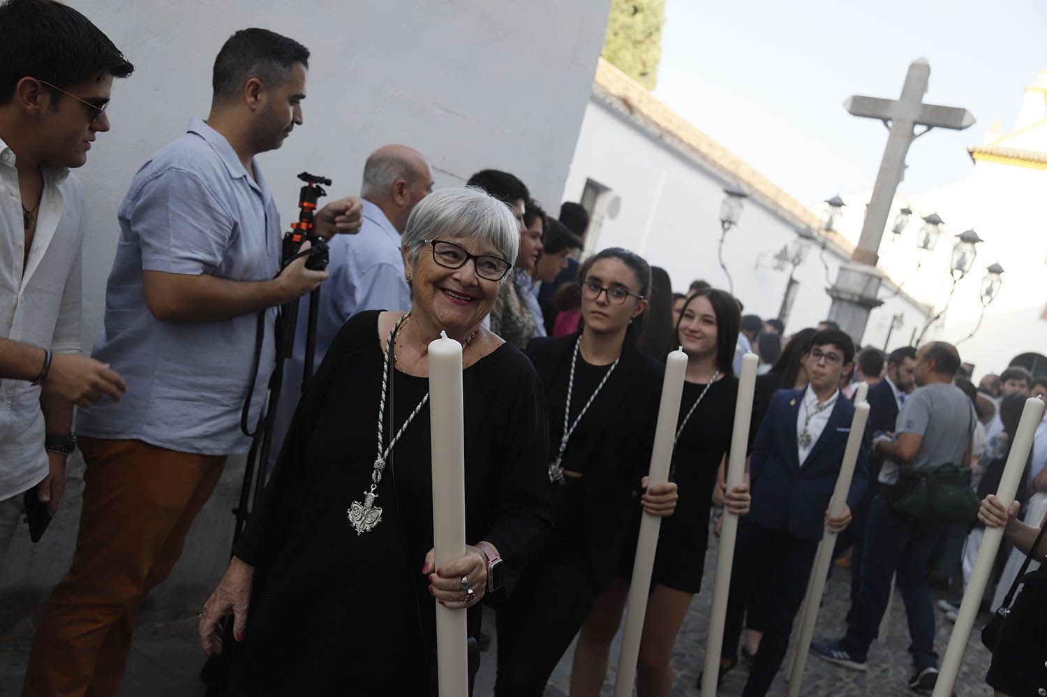 Traslado de la Virgen de La Paz hacia la Catedral antes de su coronación