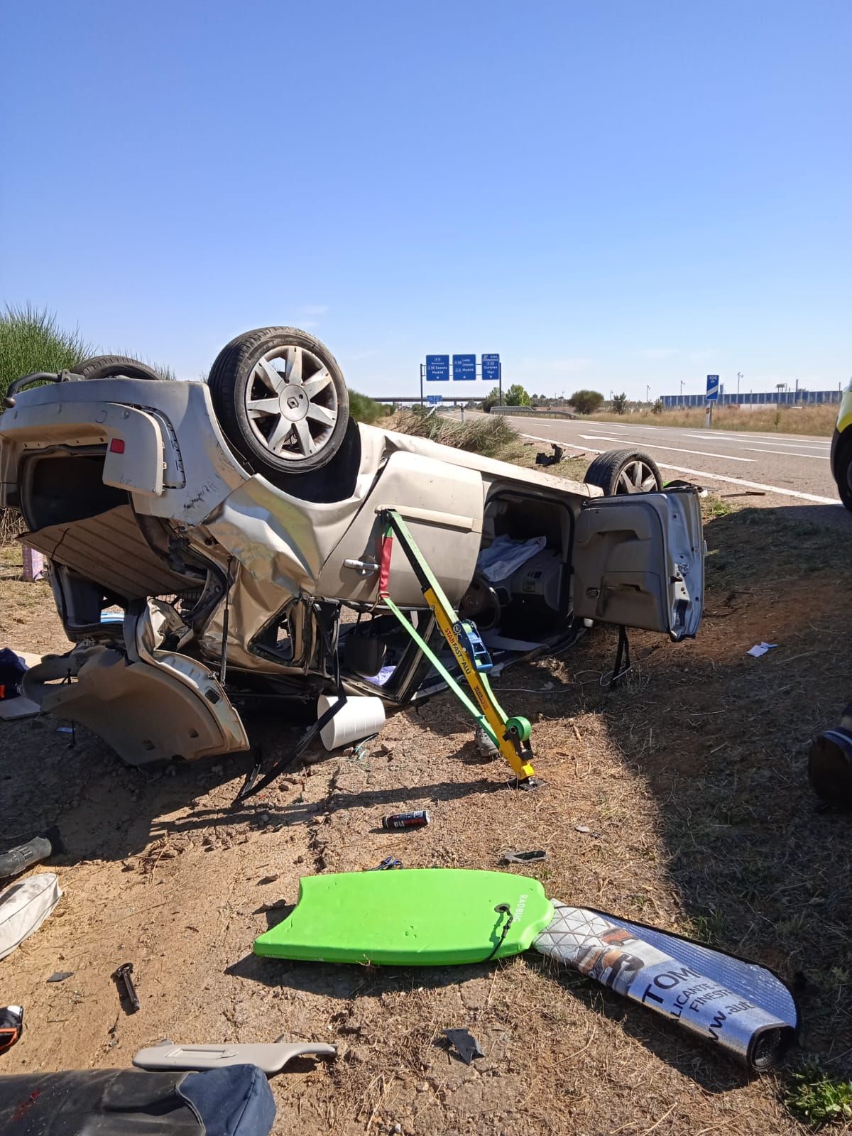 El accidente se ha producido en el kilómetro 268 de la A-6, a la entrada de Benavente.