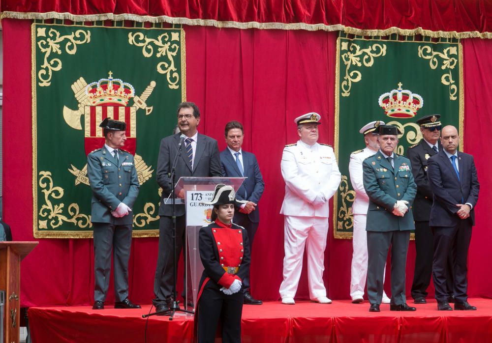 Un momento de la celebración del 173 aniversario de la Guardia Civil.