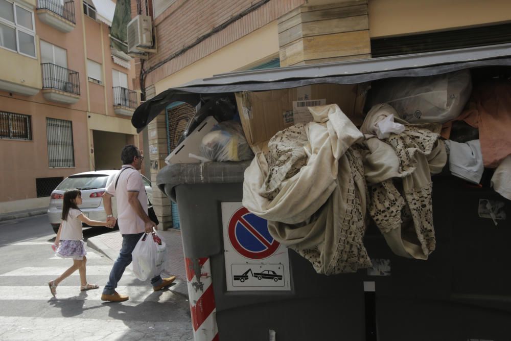 Basura en las calles de Alicante