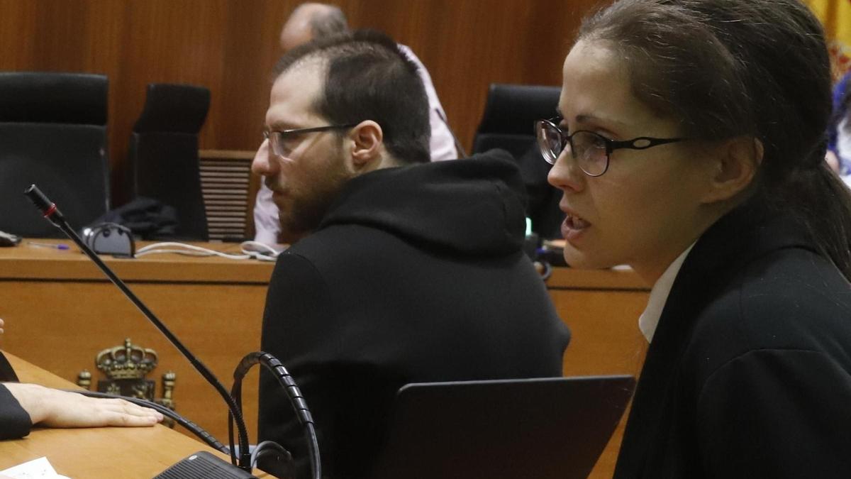 Els dos condemnats, durant el judici celebrat en l'Audiència Provincial de Saragossa