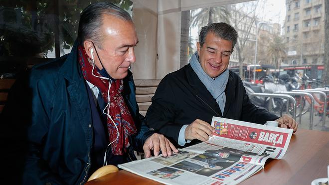 SPORT estuvo con Laporta en su primer día como presidente