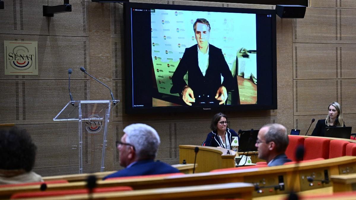 El alcalde de Liverpool, Steve Rotheram, durante su comparecencia telemática