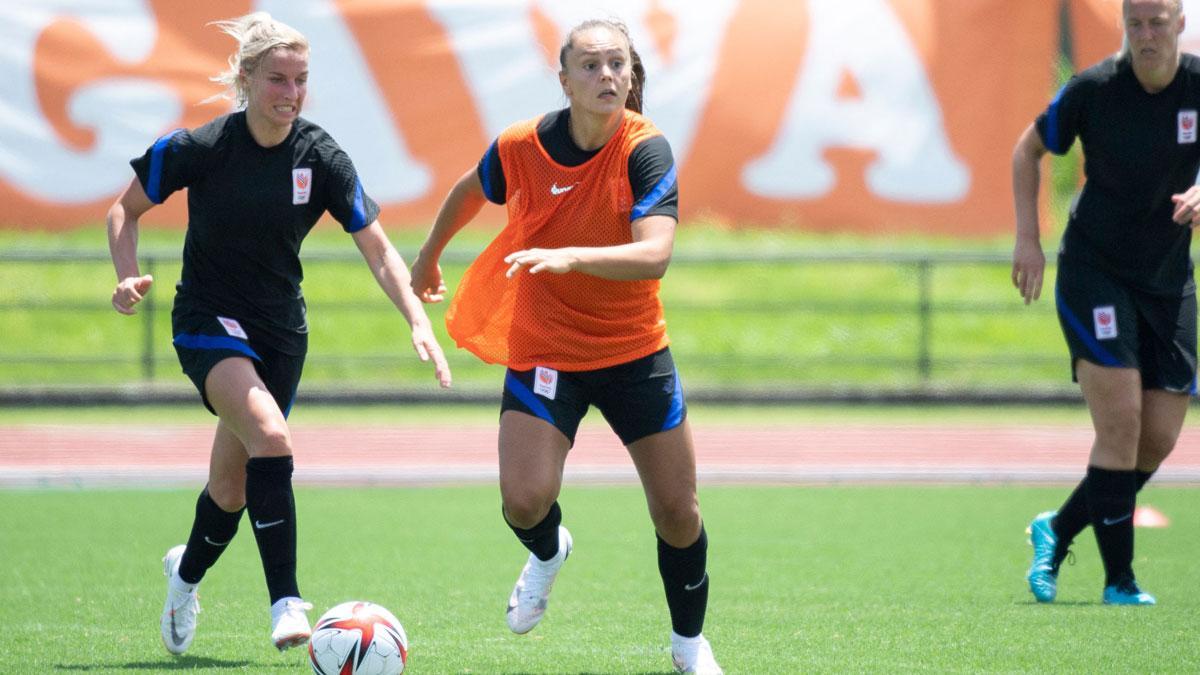 Martens, en un entrenamiento de la selección neerlandesa