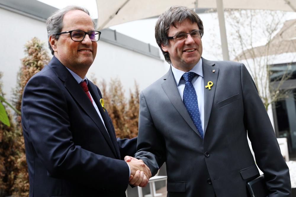 Roda de premsa de Torra i Puigdemont