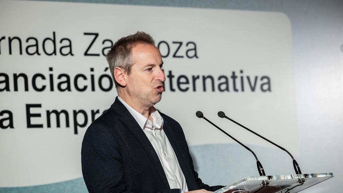 Ricardo Barceló, director de EL PERIÓDICO DE ARAGÓN, en la I Jornada Zaragoza Financiación Alternativa para Empresas.