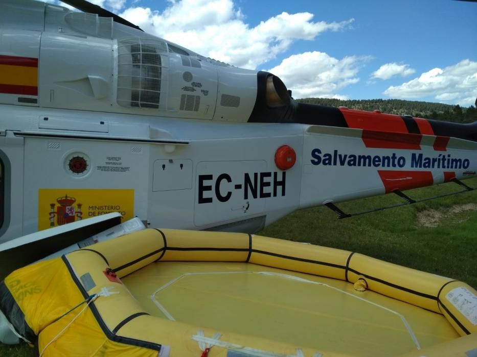 Aterrizaje de emergencia de un helicóptero que iba de Mutxamel a Gijón