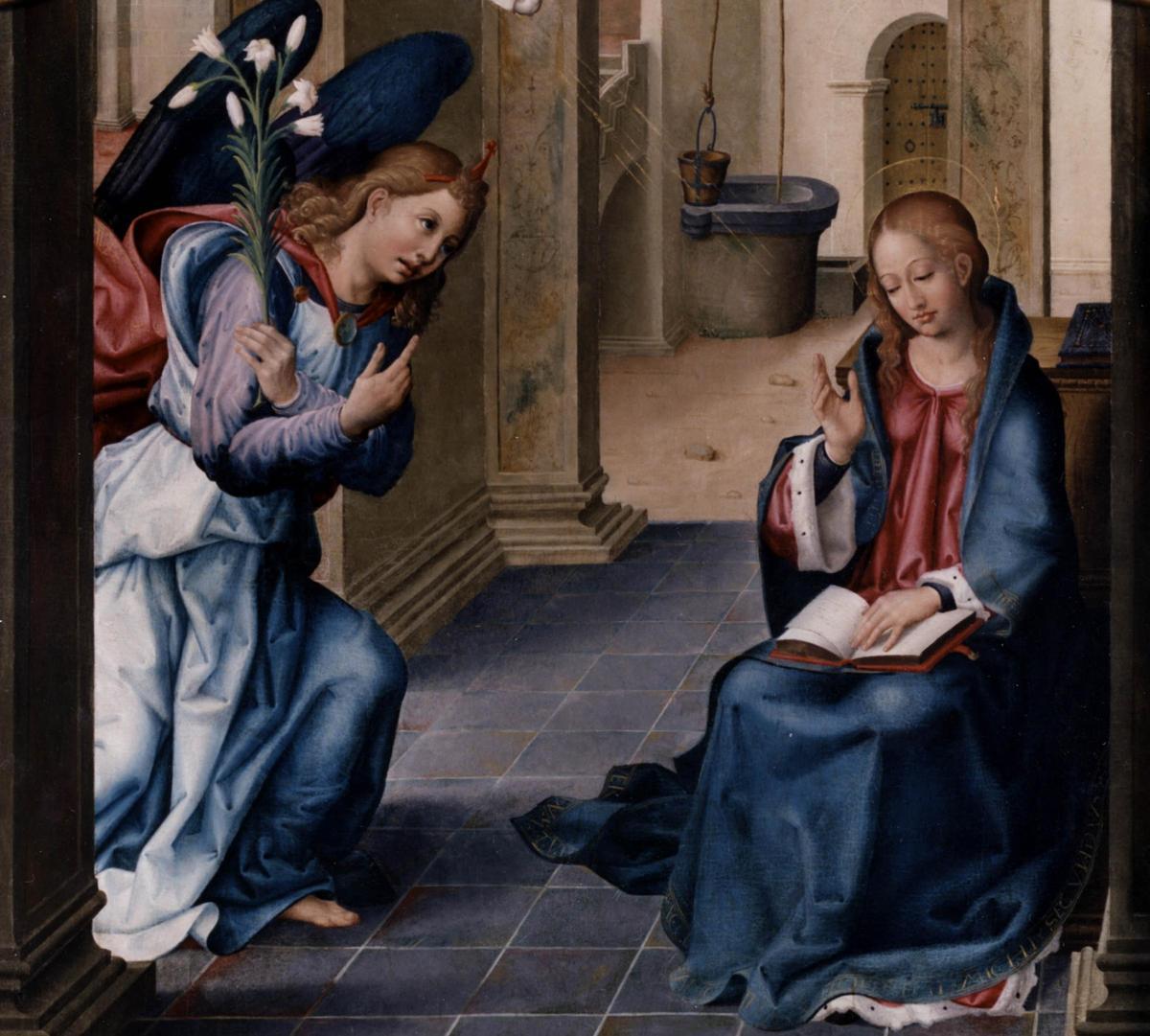 'Anunciación', de Paolo San Leocadio. Colección Serra de Alzaga. Archivador Cartón Osona.