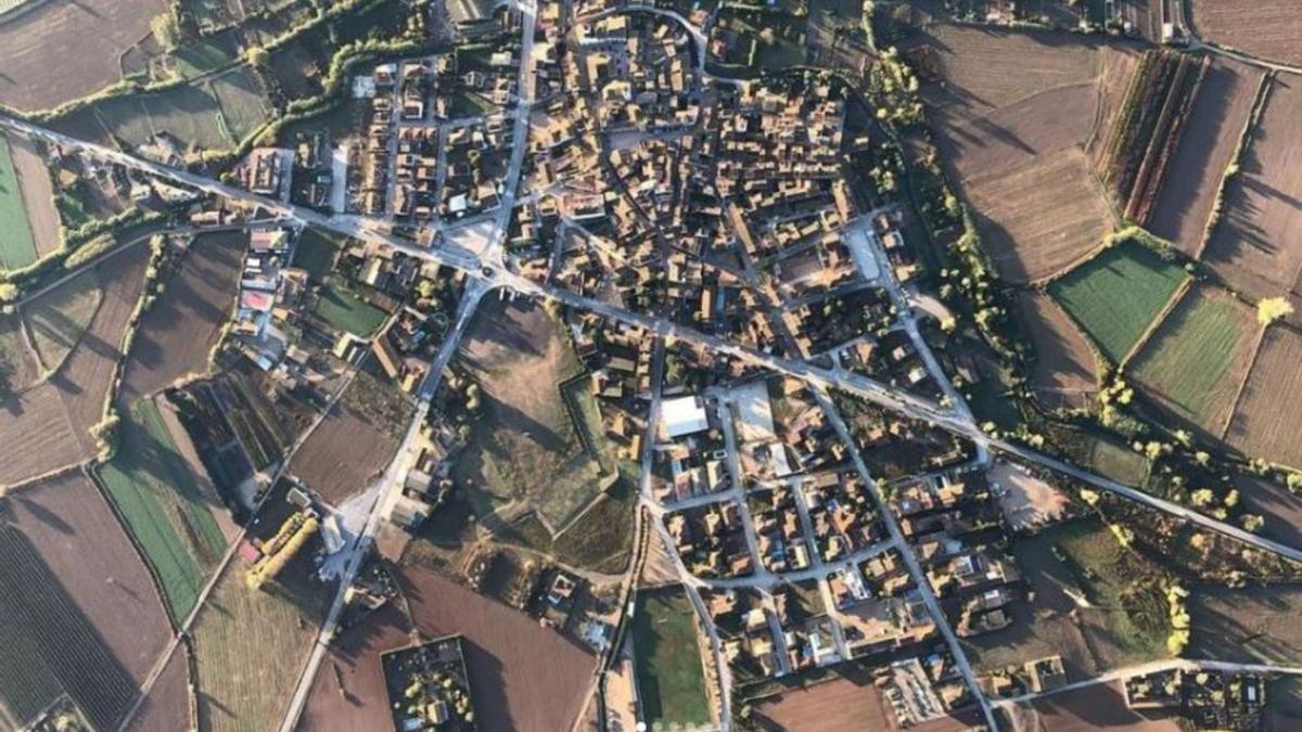 Una imatge aèria de Verges. | AJUNTAMENT DE VERGES