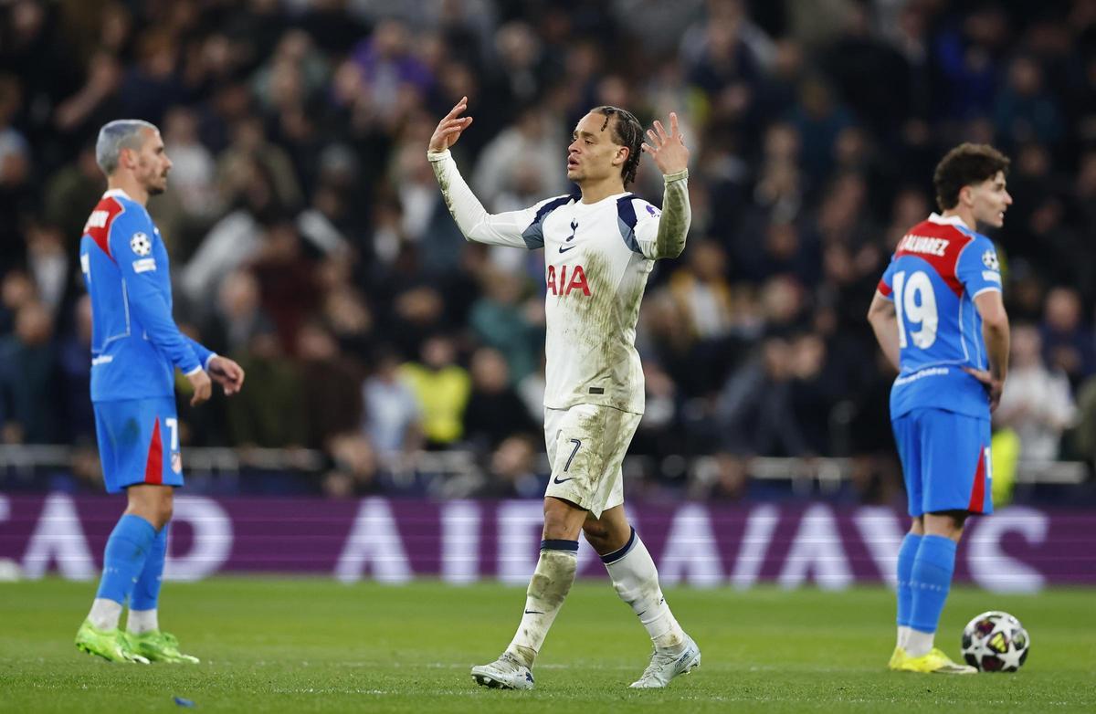 Xavi Simons, la figura del Tottenham ante el Atlético