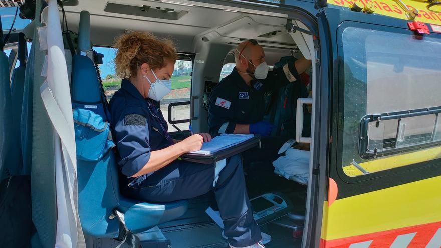 El SUC trasladó a medio centenar de pacientes críticos durante la erupción del volcán de La Palma a hospitales de Tenerife