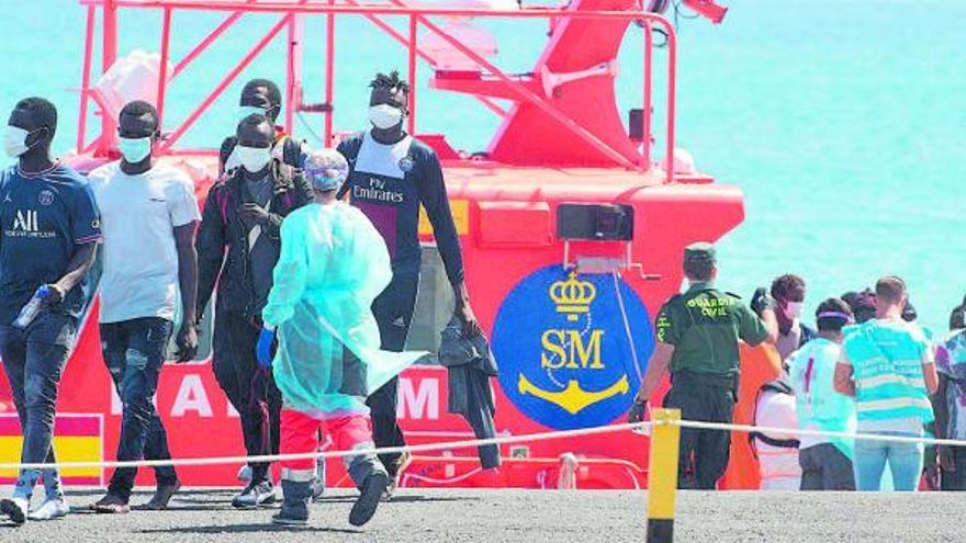 Rescate de medio centenar de migrantes en Fuerteventura.