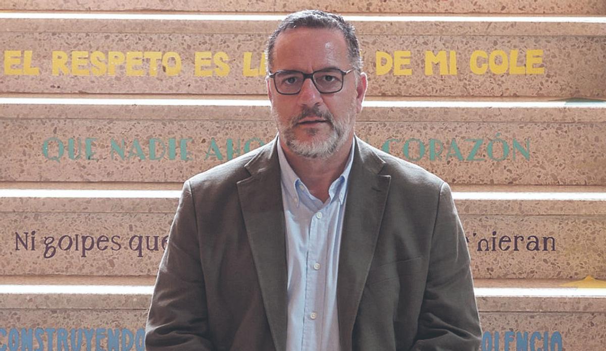Poli Suárez en la CEIP Europa-Néstor Álamo, en Gran Canaria.