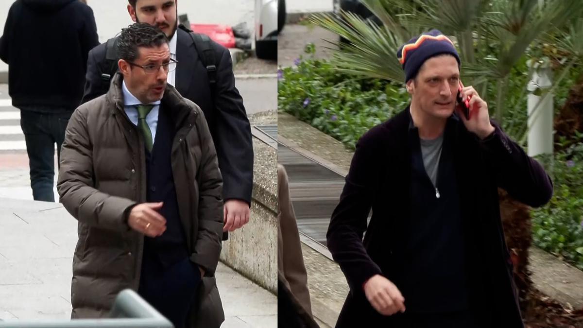 Luceño y Medina salen de la Audiencia Provincial tras conocer la sentencia del caso mascarillas