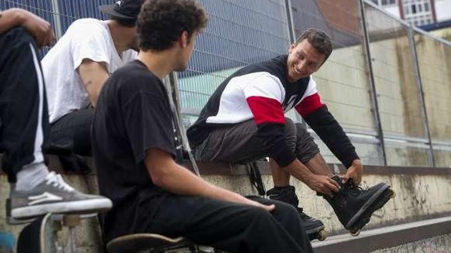 David Muñiz, en el skate park de La Magdalena.