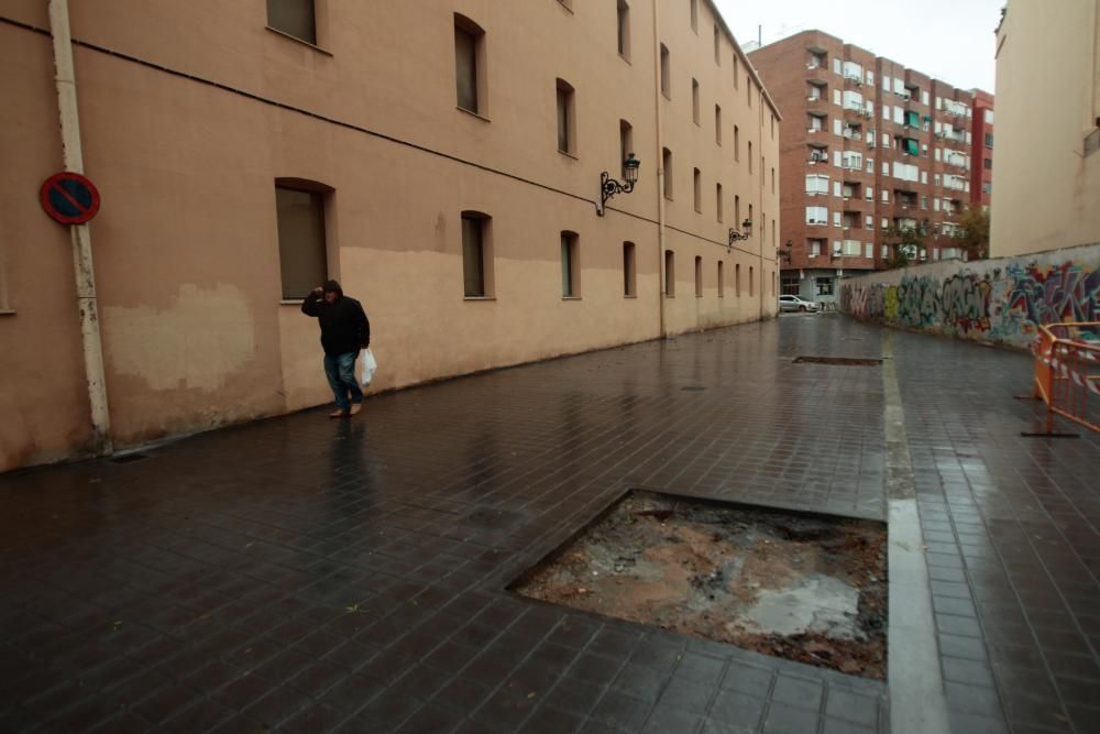Temporal de lluvia y viento en Valencia.