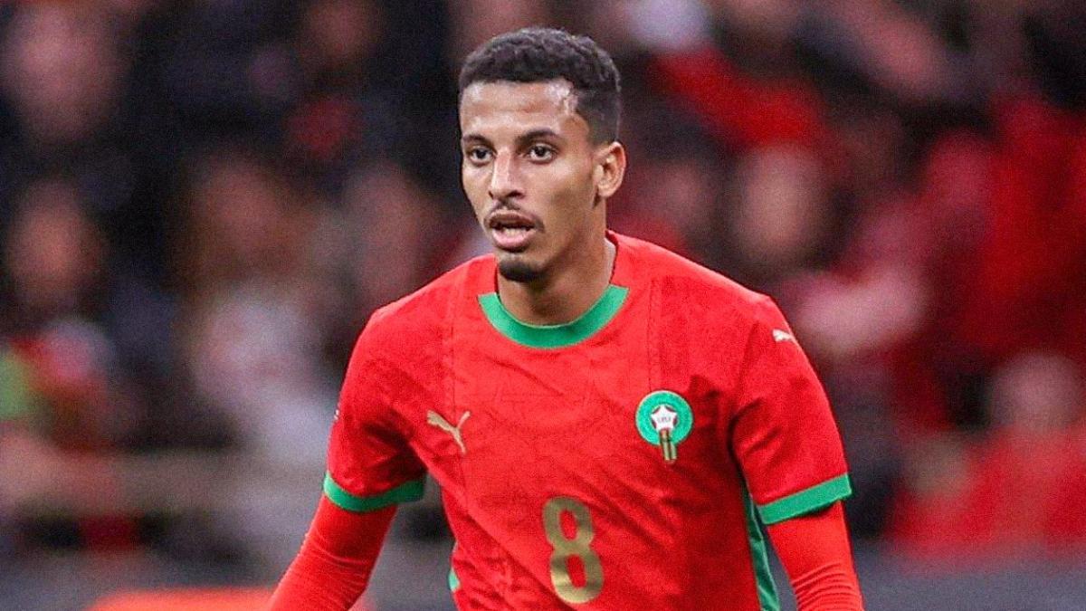 Ounahi, en acción con Marruecos