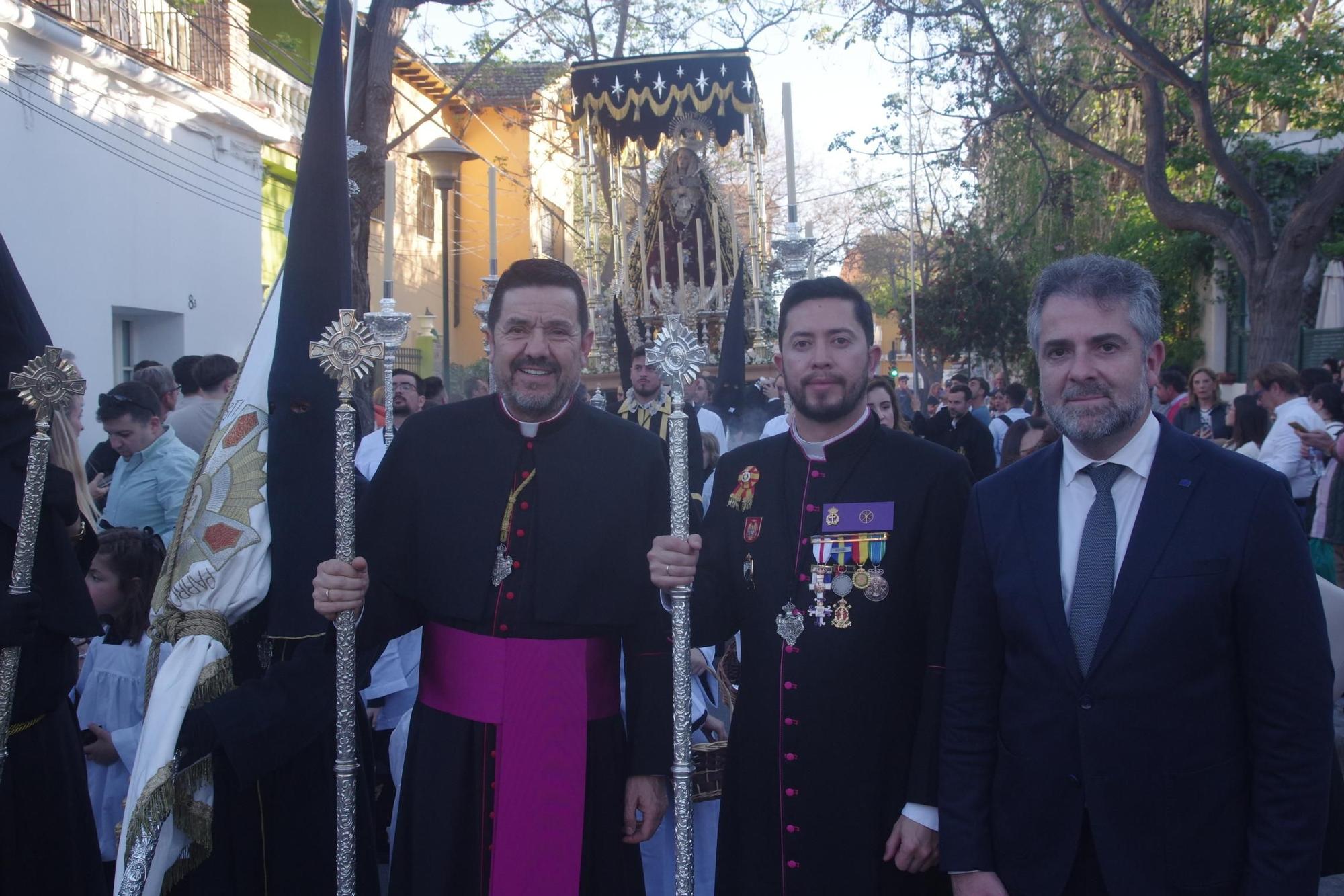 Procesión de la Virgen del Carmen Doloroso, titular de la sacramental del Corpus Christi de Pedregalejo