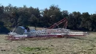 Sabotatge al futur parc eòlic Galatea: tiren a terra dues torres de mesura de vent