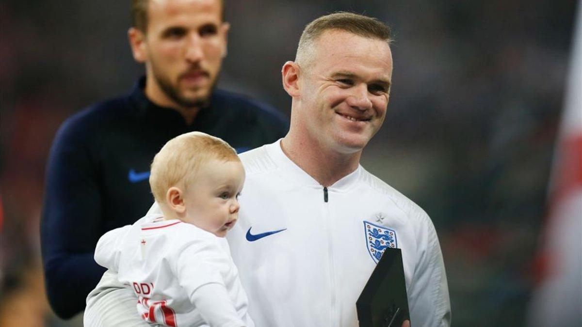 Rooney en la previa del partido