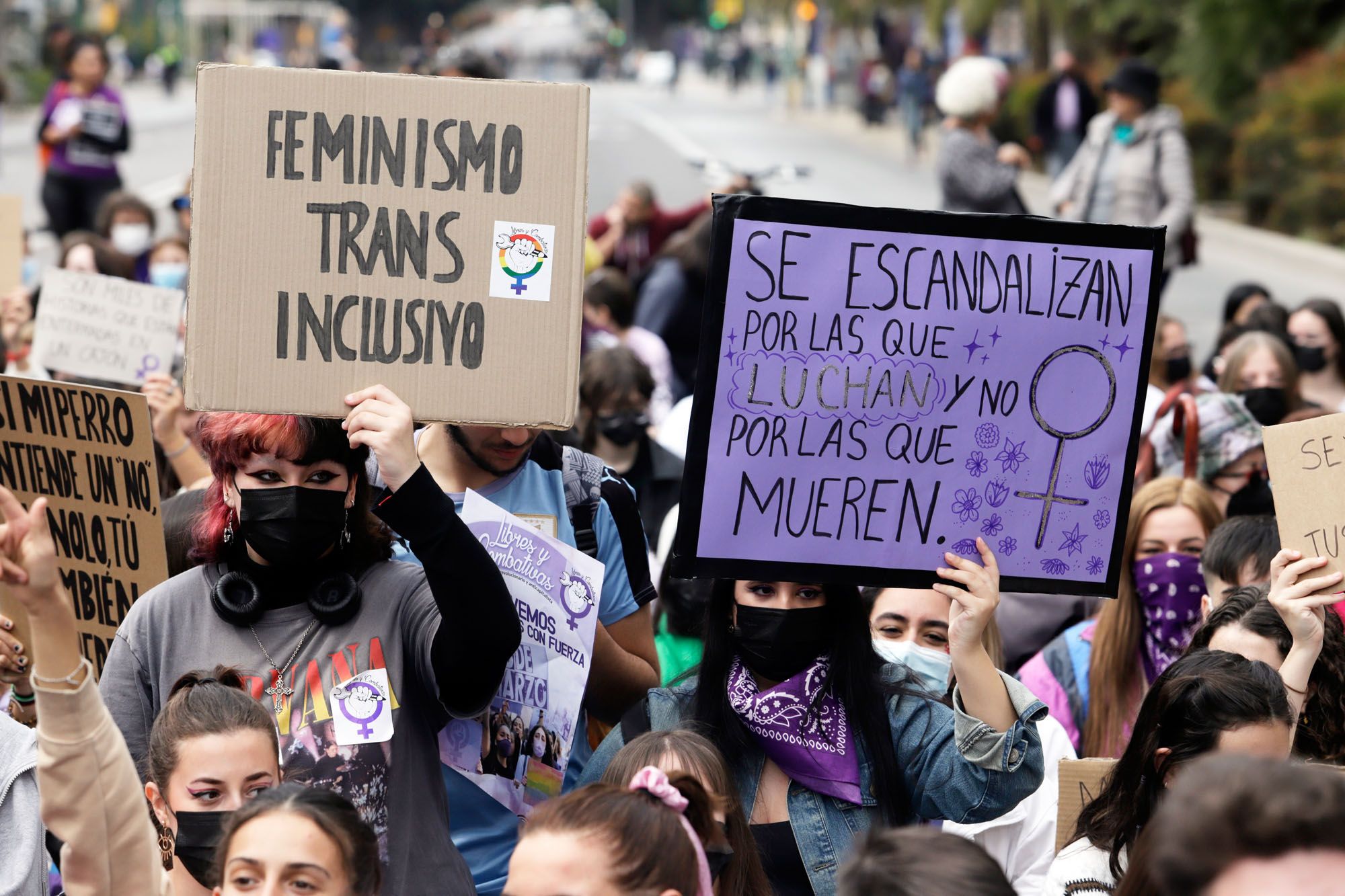 8M en Málaga | Las imágenes de la manifestación estudiantil por el Día de la Mujer