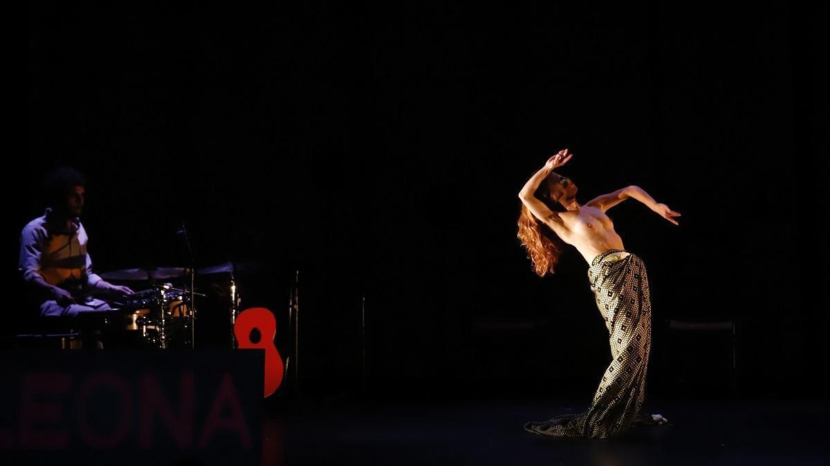 La bailaora cordobesa Olga Pericet durante su espectáculo en el Gran Teatro.