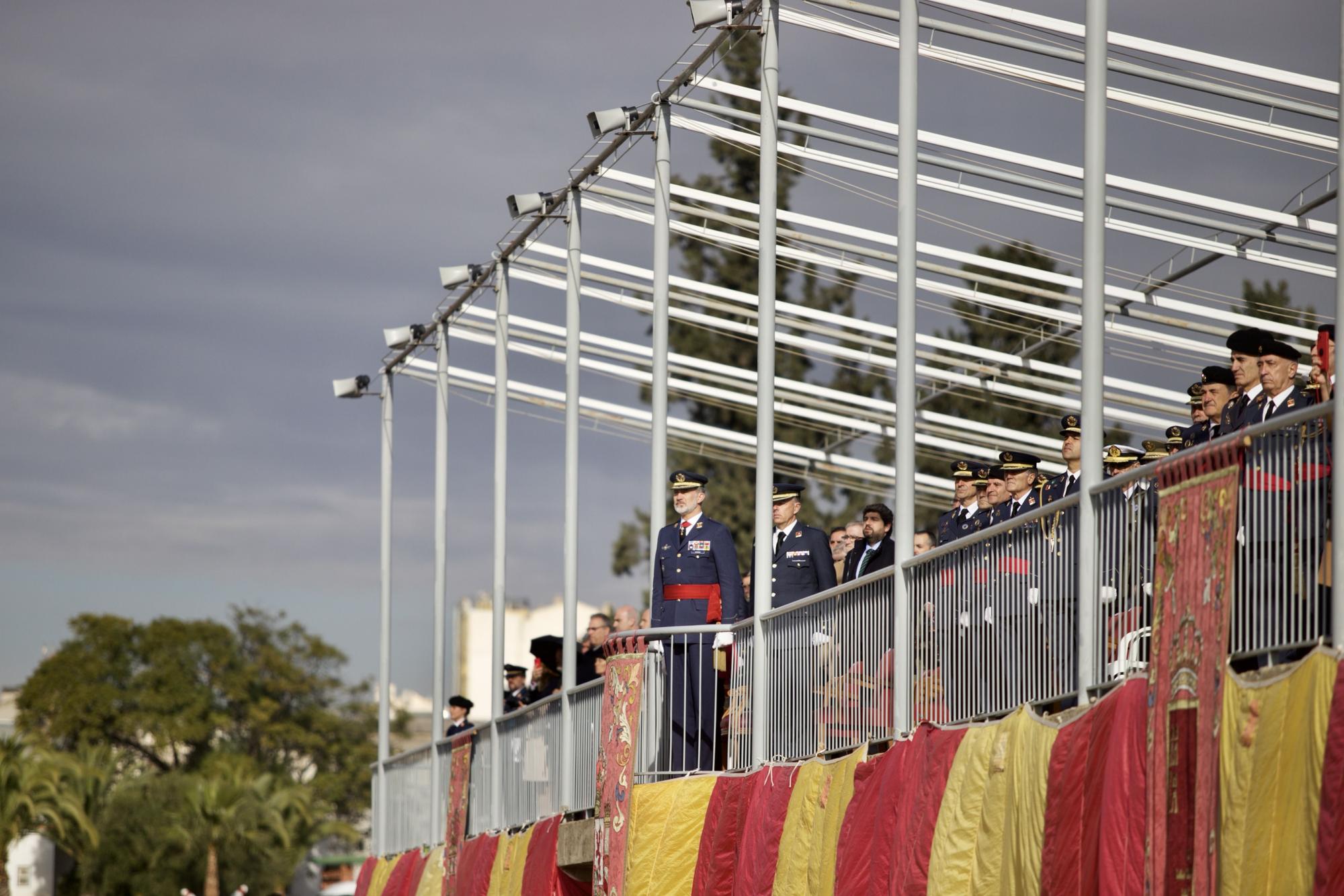 El Rey Felipe VI en la base militar de Alcantarilla