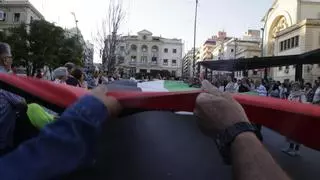La «acampada por Palestina»  de Alicante pide más al Gobierno